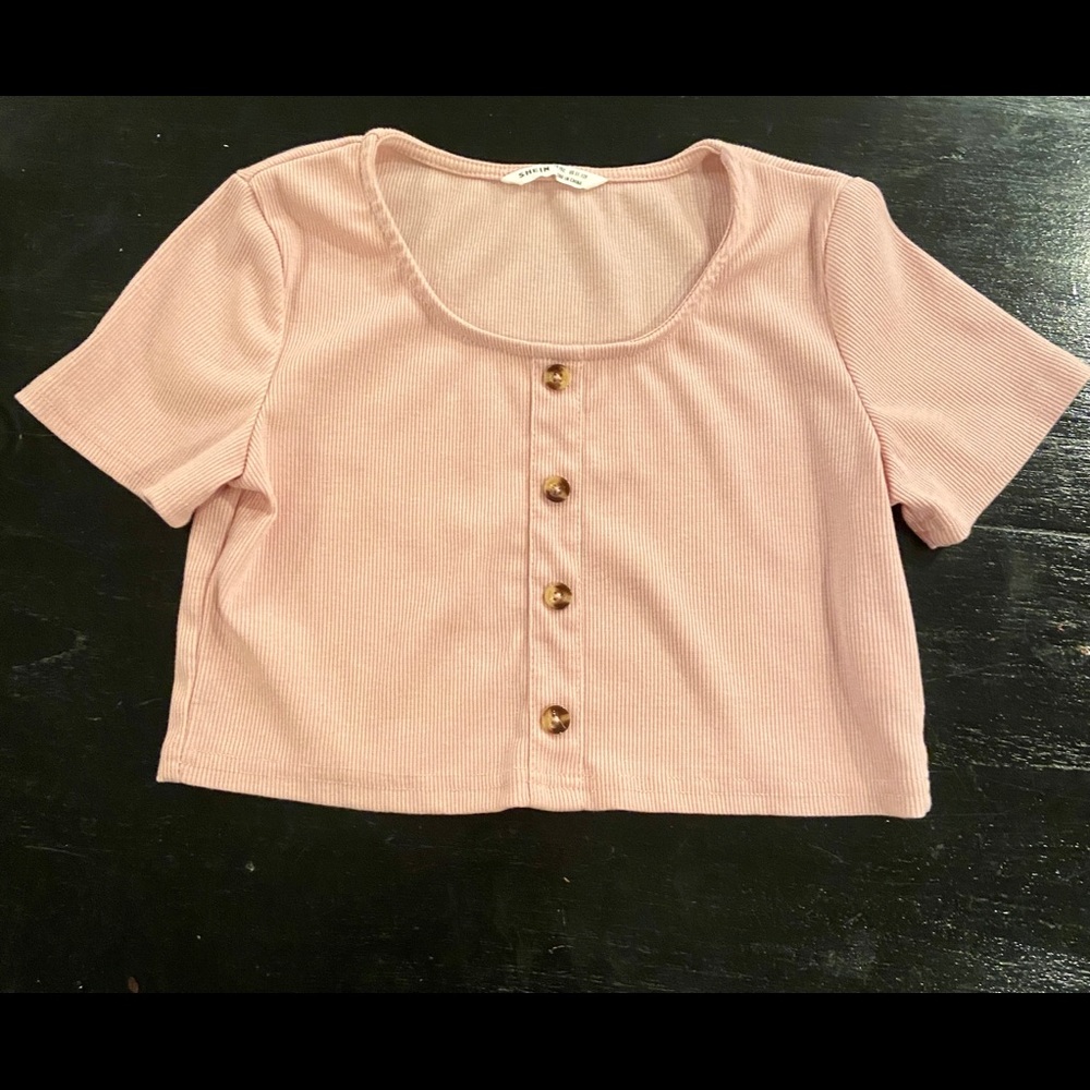 5/25❤️SHEIN Blush Pink Crop Top